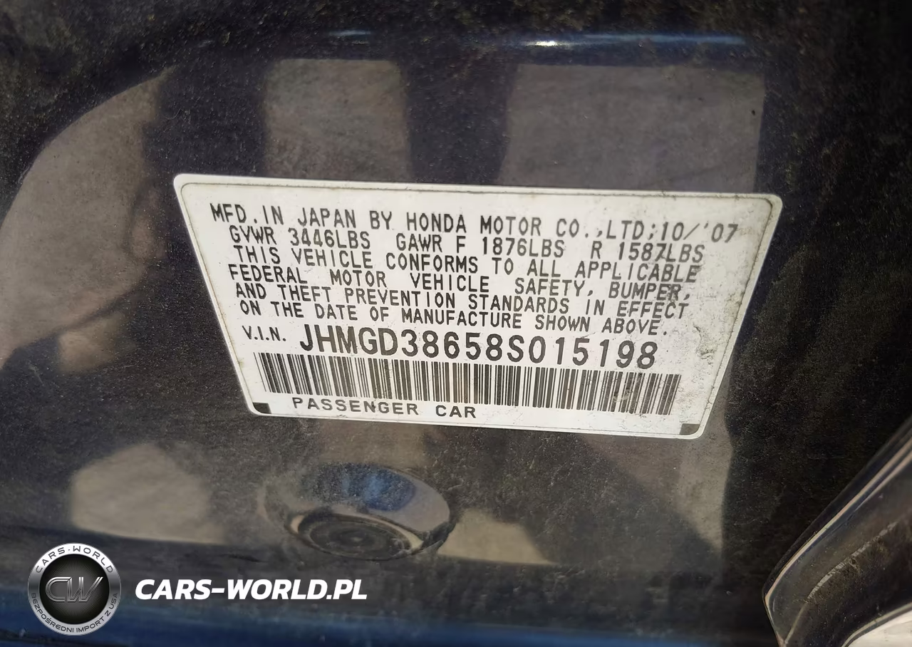 2008 Honda Fit Sport VIN:JHMGD38658S015198 - 9