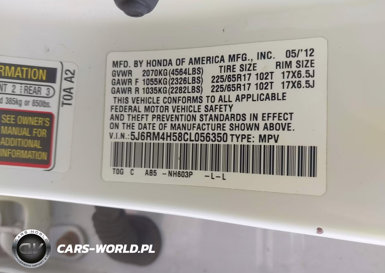 2012 Honda Cr-V Ex VIN:5J6RM4H58CL056350 - 9