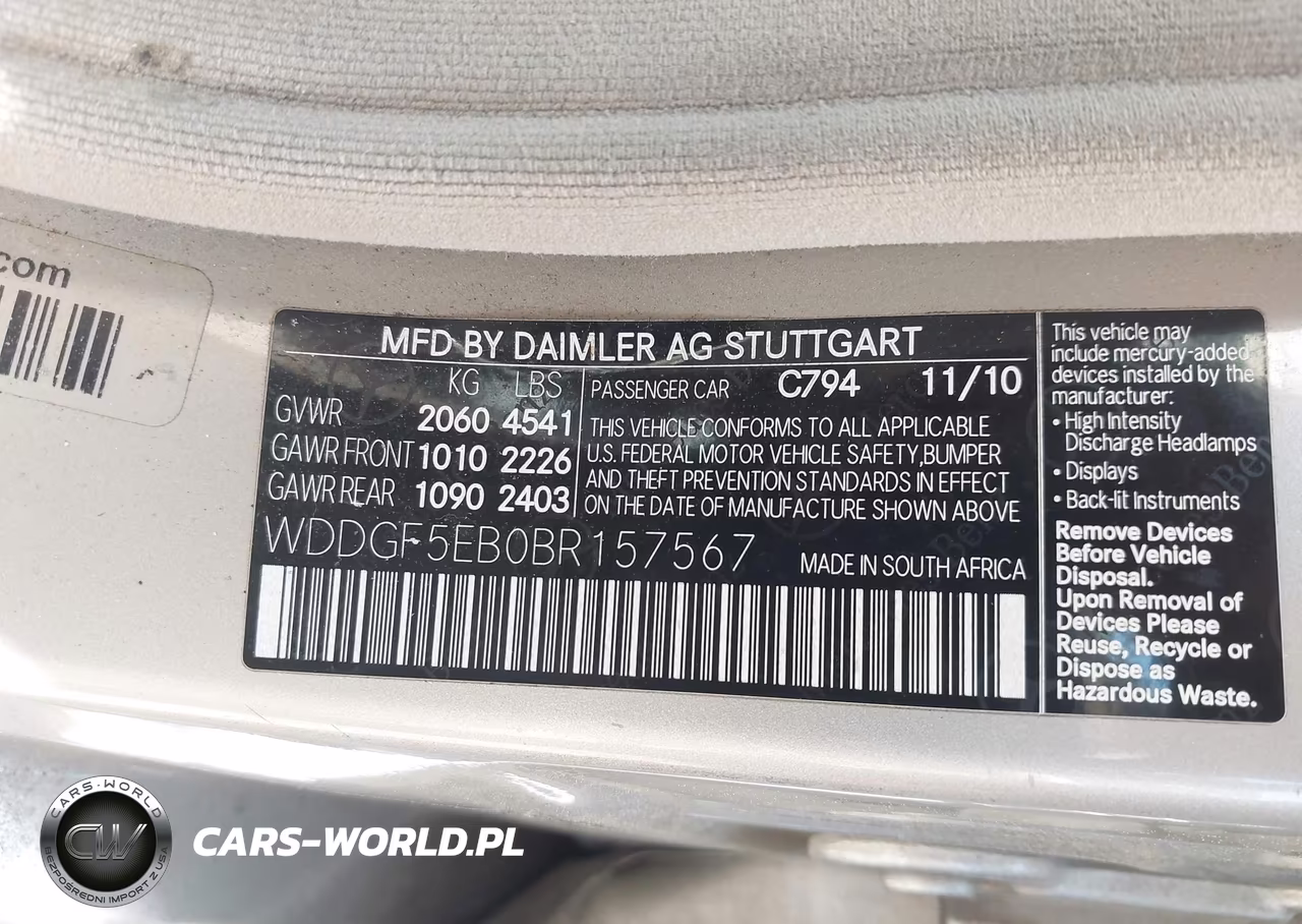 2011 Mercedes-Benz C 300 Luxury-Sport VIN:WDDGF5EB0BR157567 - 9
