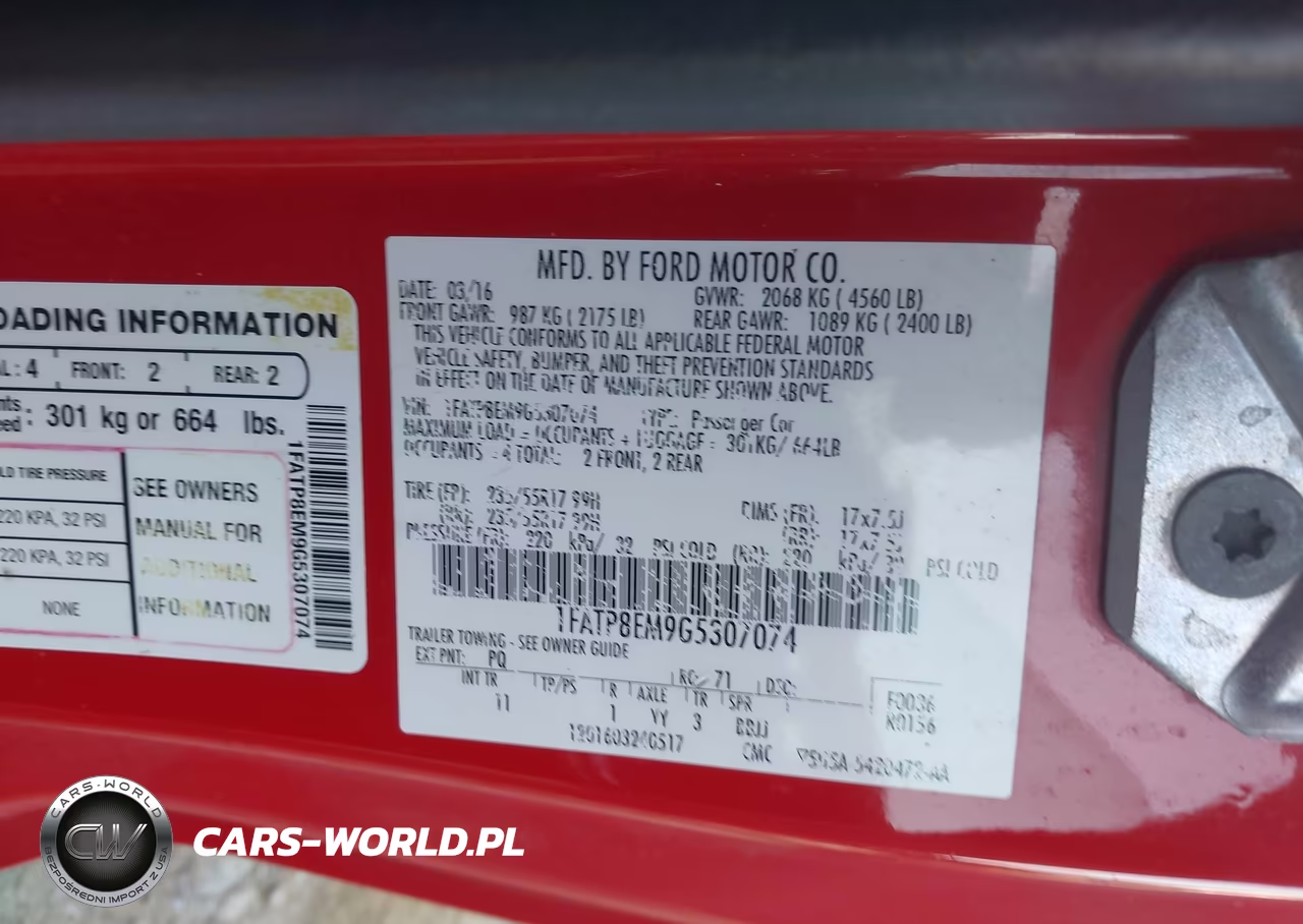 2016 Ford Mustang V6 VIN:1FATP8EM9G5307074 - 9