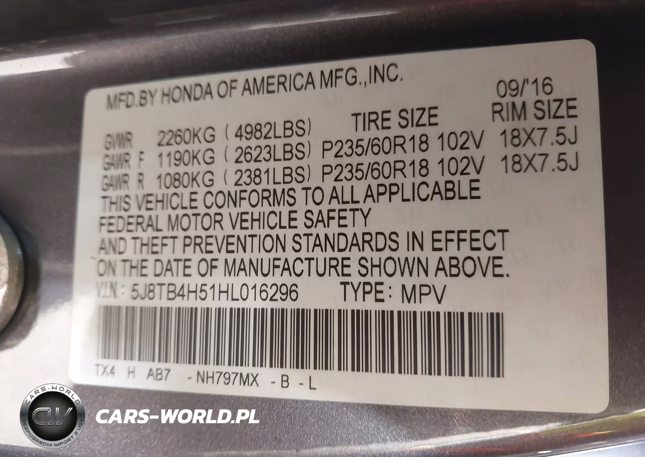 2017 Acura Rdx Technology Acurawatch Plus Packages-W-Technology Package VIN:5J8TB4H51HL016296 - 9