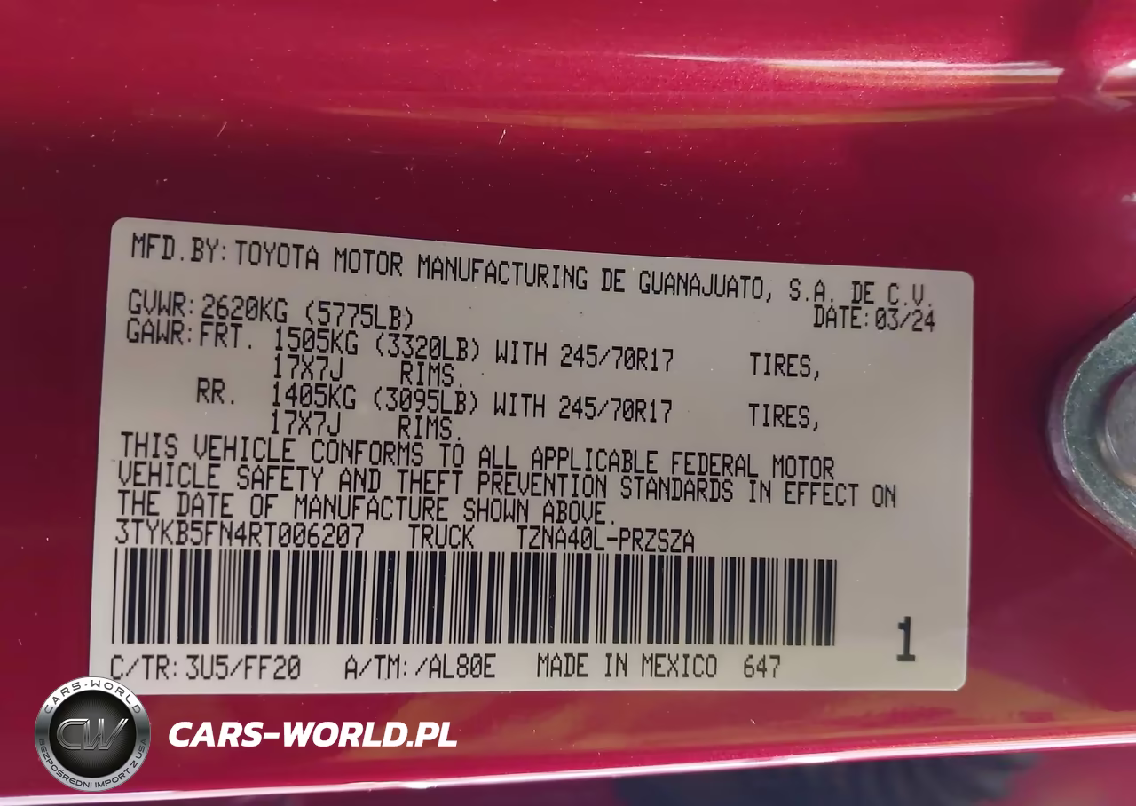 2024 Toyota Tacoma Sr5 VIN:3TYKB5FN4RT006207 - 9