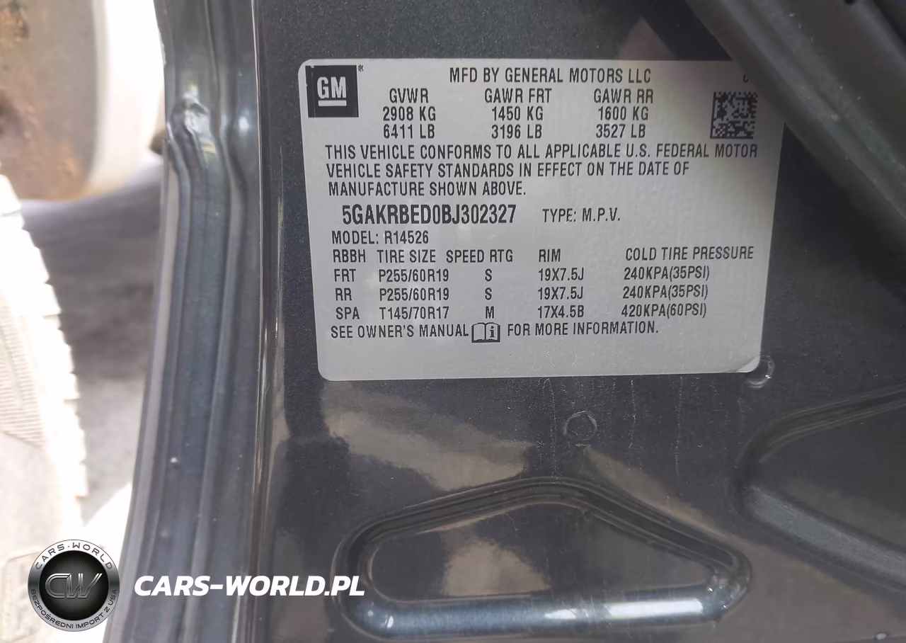 2011 Buick Enclave 1Xl VIN:5GAKRBED0BJ302327 - 9