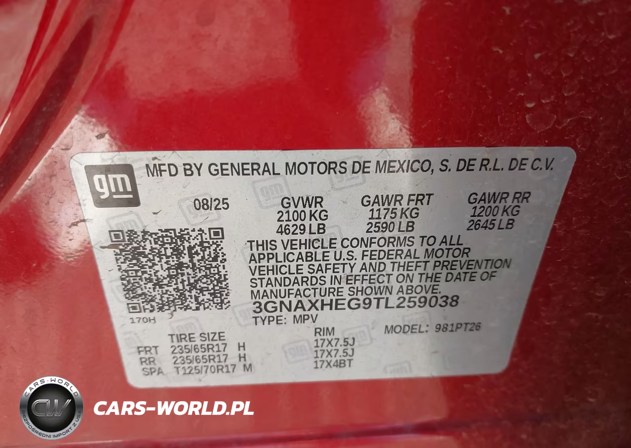 2026 Chevrolet Equinox Fwd Lt VIN:3GNAXHEG9TL259038 - 9