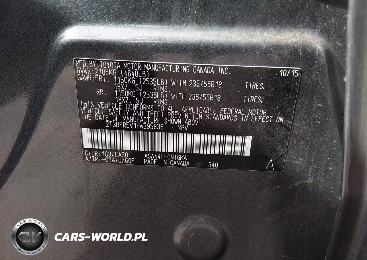 2015 Toyota Rav4 Limited VIN:2T3DFREV1FW395836 - 9