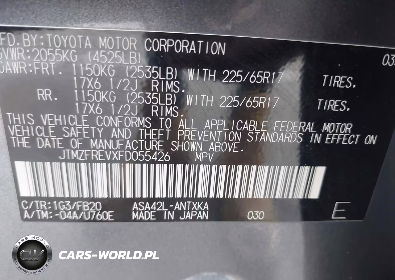 2015 Toyota Rav4 Le VIN:JTMZFREVXFD055426 - 9