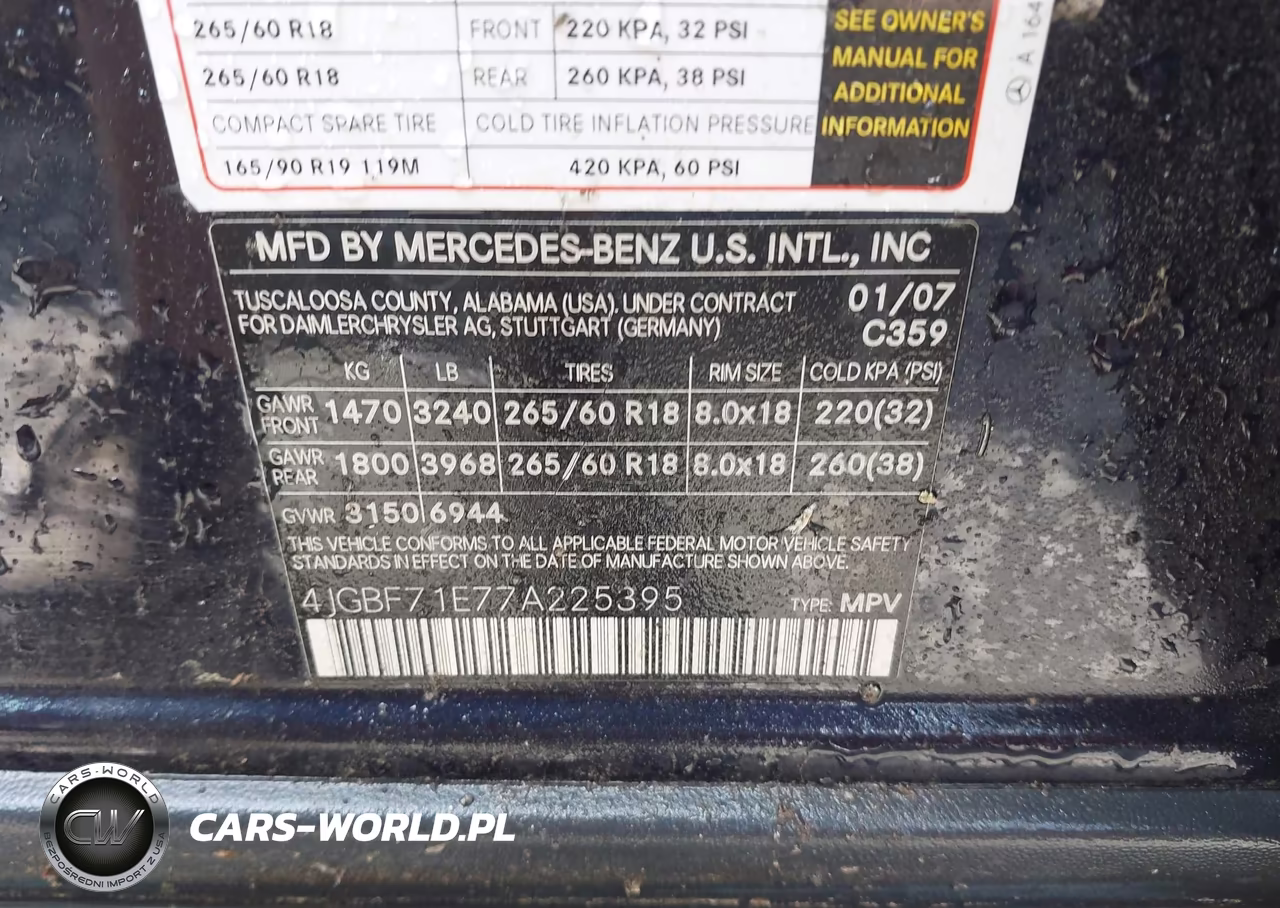 2007 Mercedes-Benz Gl 450 4Matic VIN:4JGBF71E77A225395 - 9