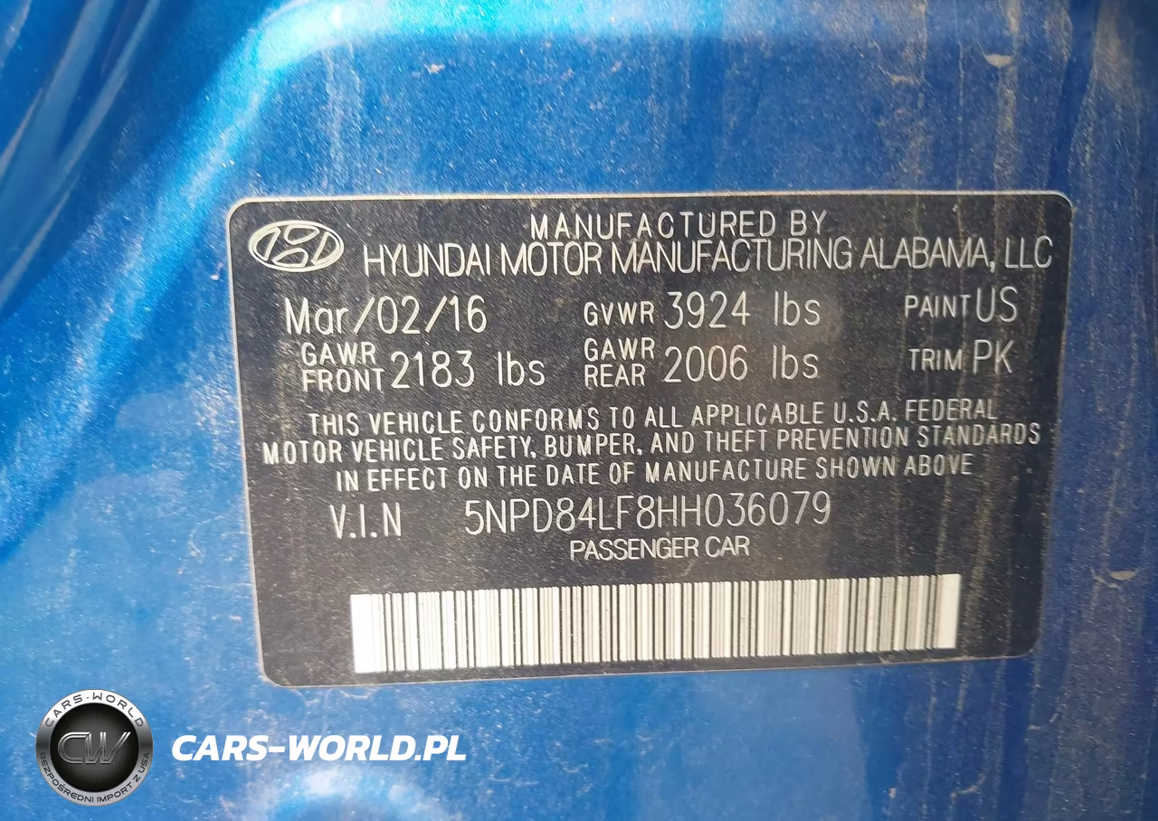2017 Hyundai Elantra Limited VIN:5NPD84LF8HH036079 - 9