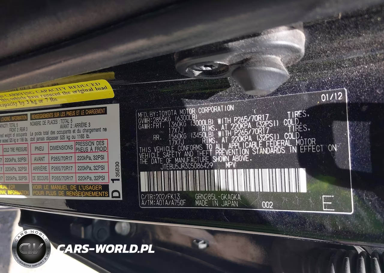 2012 Toyota 4Runner Sr5 VIN:JTEBU5JR3C5086429 - 9