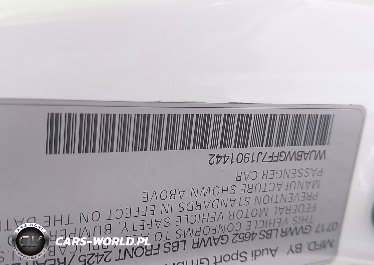 2018 Audi Rs 3 2.5T VIN:WUABWGFF7J1901442 - 9