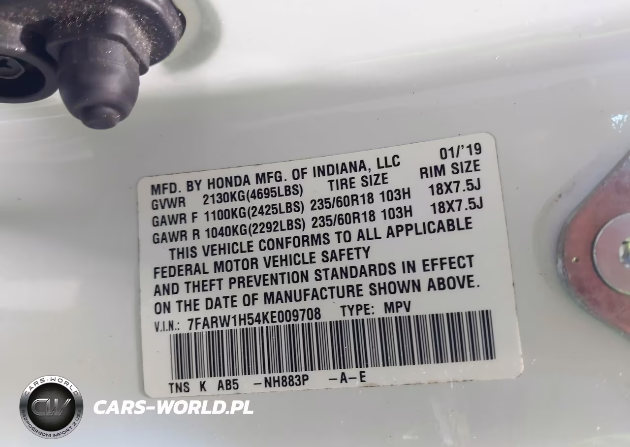 2019 Honda Cr-V Ex VIN:7FARW1H54KE009708 - 9