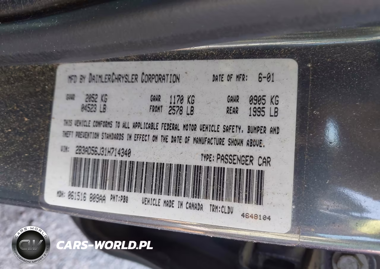 2001 Dodge Intrepid Es VIN:2B3AD56J31H714340 - 9