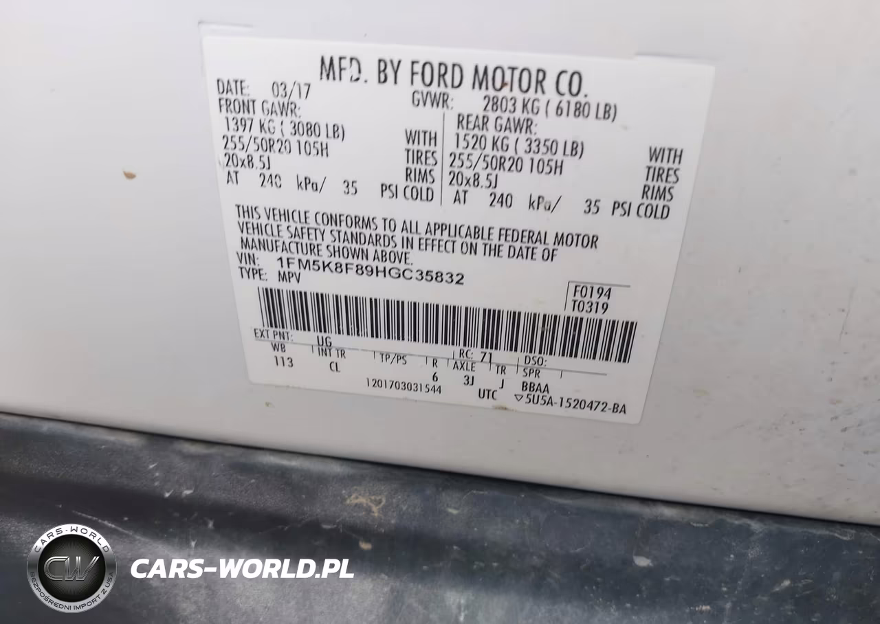 2017 Ford Explorer Limited VIN:1FM5K8F89HGC35832 - 9