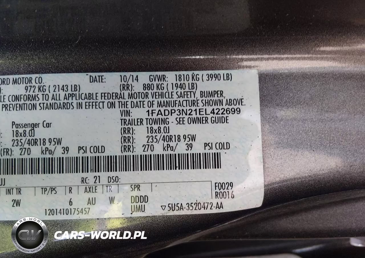 2014 Ford Focus Titanium VIN:1FADP3N21EL422699 - 9