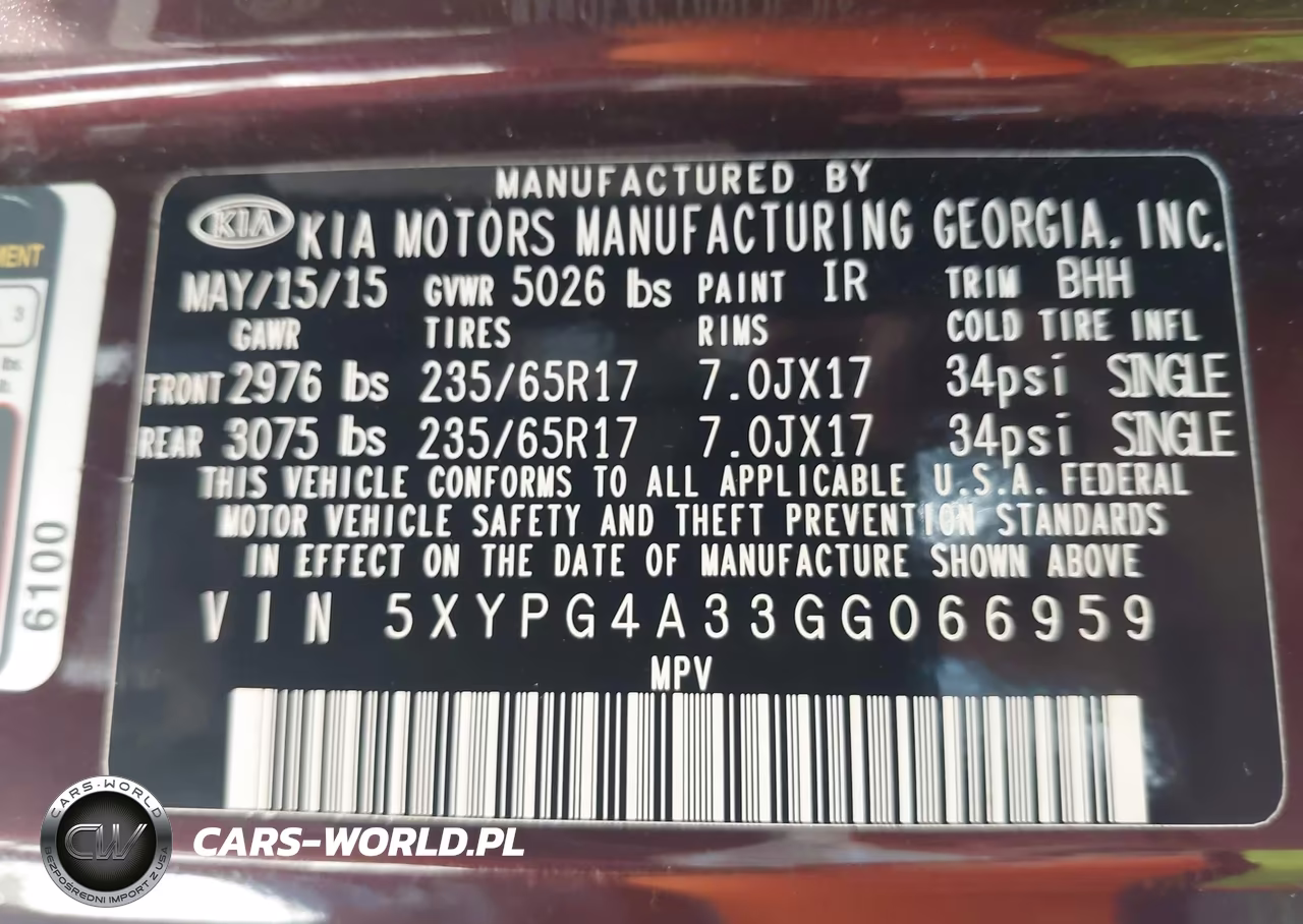2016 Kia Sorento 2.4L Lx VIN:5XYPG4A33GG066959 - 9
