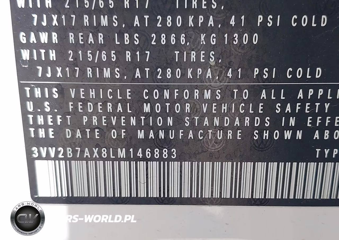 2020 Volkswagen Tiguan 2.0T Se-2.0T Se R-Line Black-2.0T Sel VIN:3VV2B7AX8LM146883 - 9