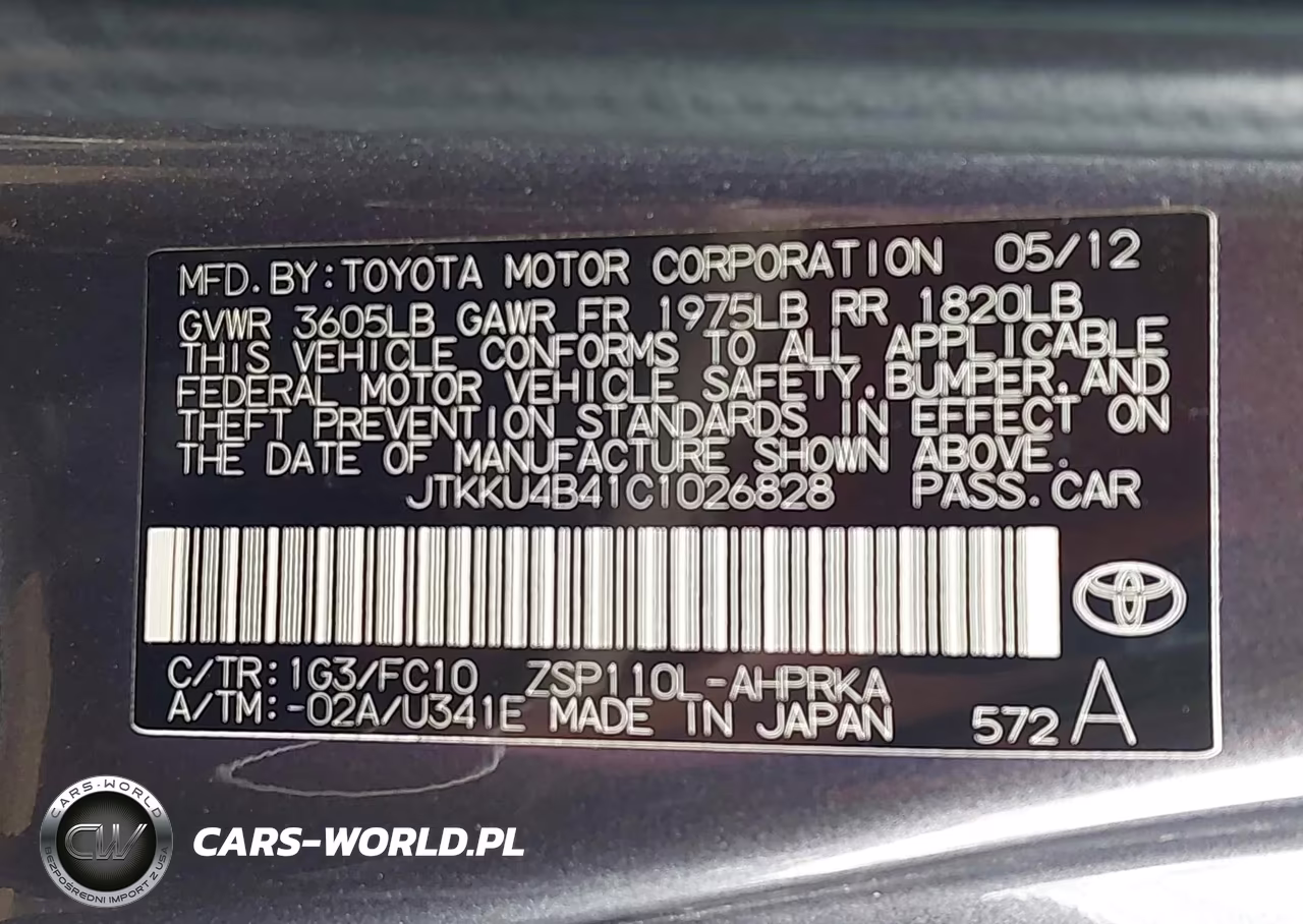 2012 Scion Xd VIN:JTKKU4B41C1026828 - 9