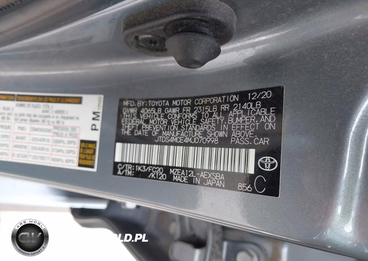 2021 Toyota Corolla Se VIN:JTDS4MCE4MJ070998 - 9