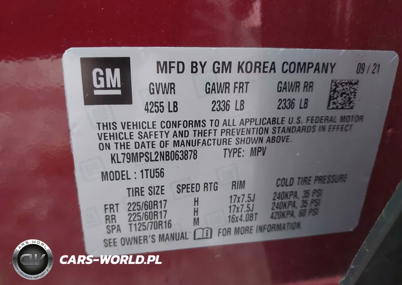 2022 Chevrolet Trailblazer Fwd Lt VIN:KL79MPSL2NB063878 - 9