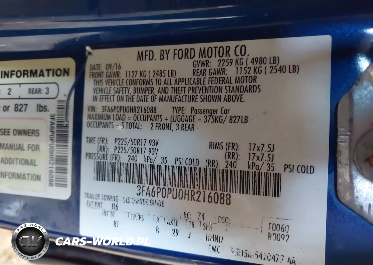 2017 Ford Fusion Energi Se Luxury VIN:3FA6P0PU0HR216088 - 9