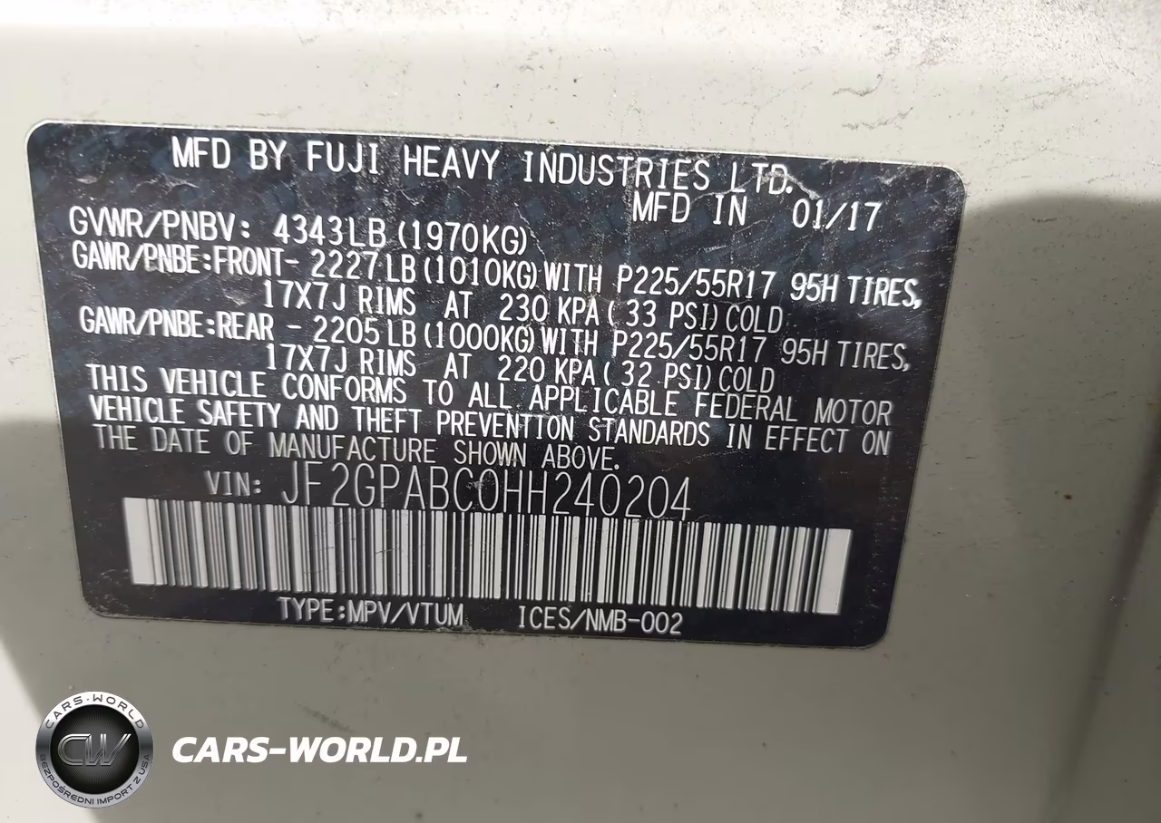 2017 Subaru Crosstrek 2.0I Premium VIN:JF2GPABC0HH240204 - 9