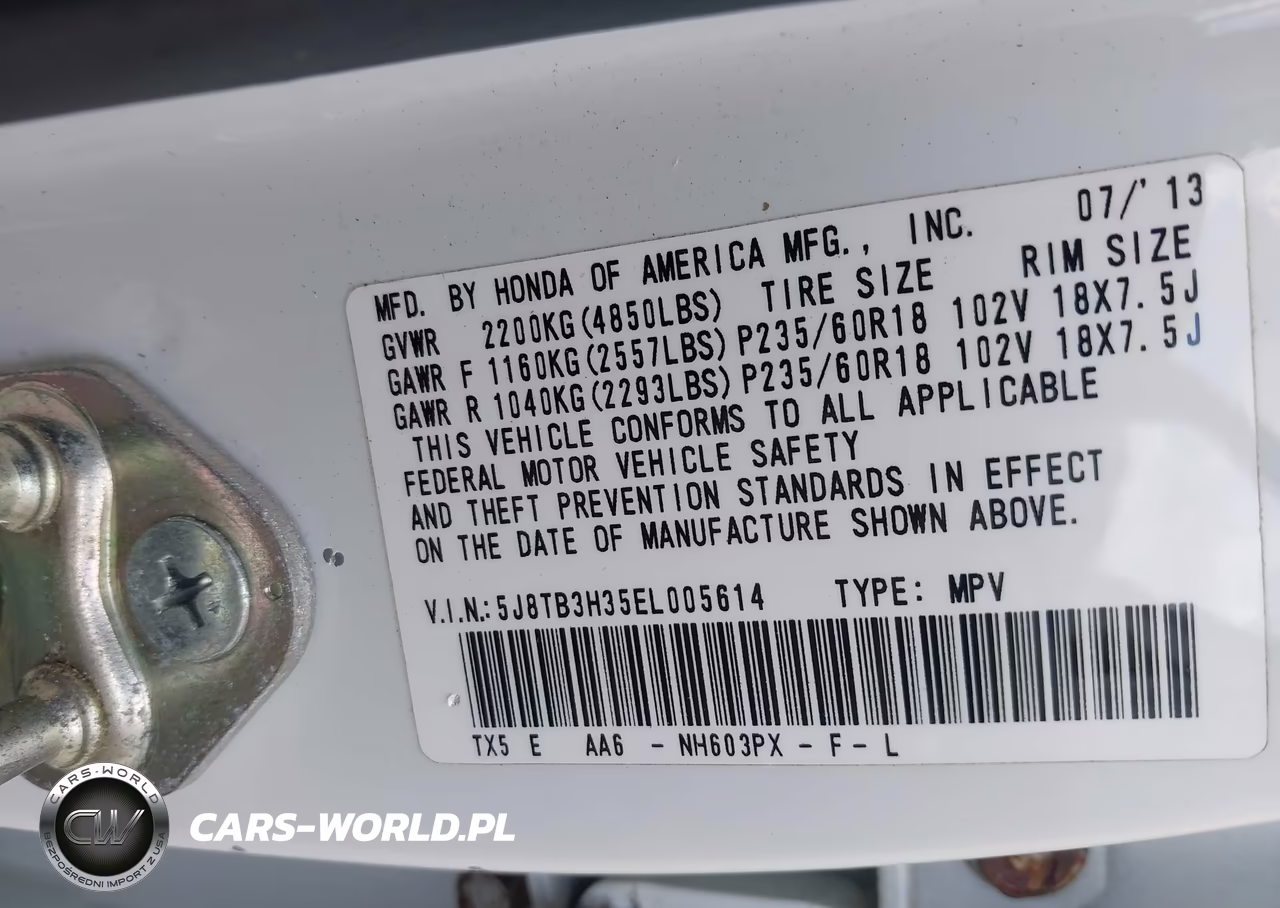 2014 Acura Rdx VIN:5J8TB3H35EL005614 - 9