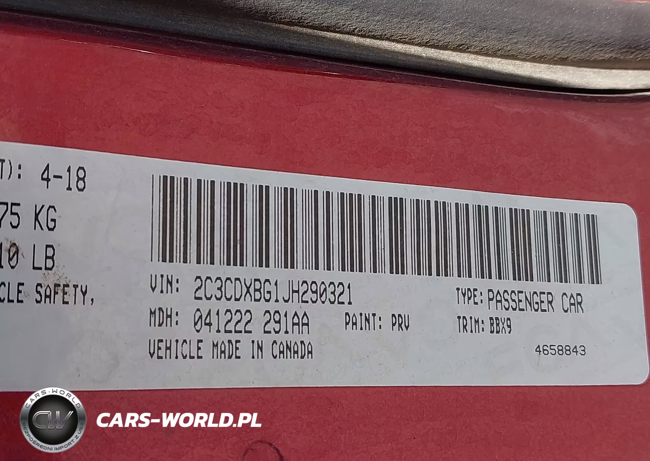 2018 Dodge Charger Sxt Rwd VIN:2C3CDXBG1JH290321 - 9
