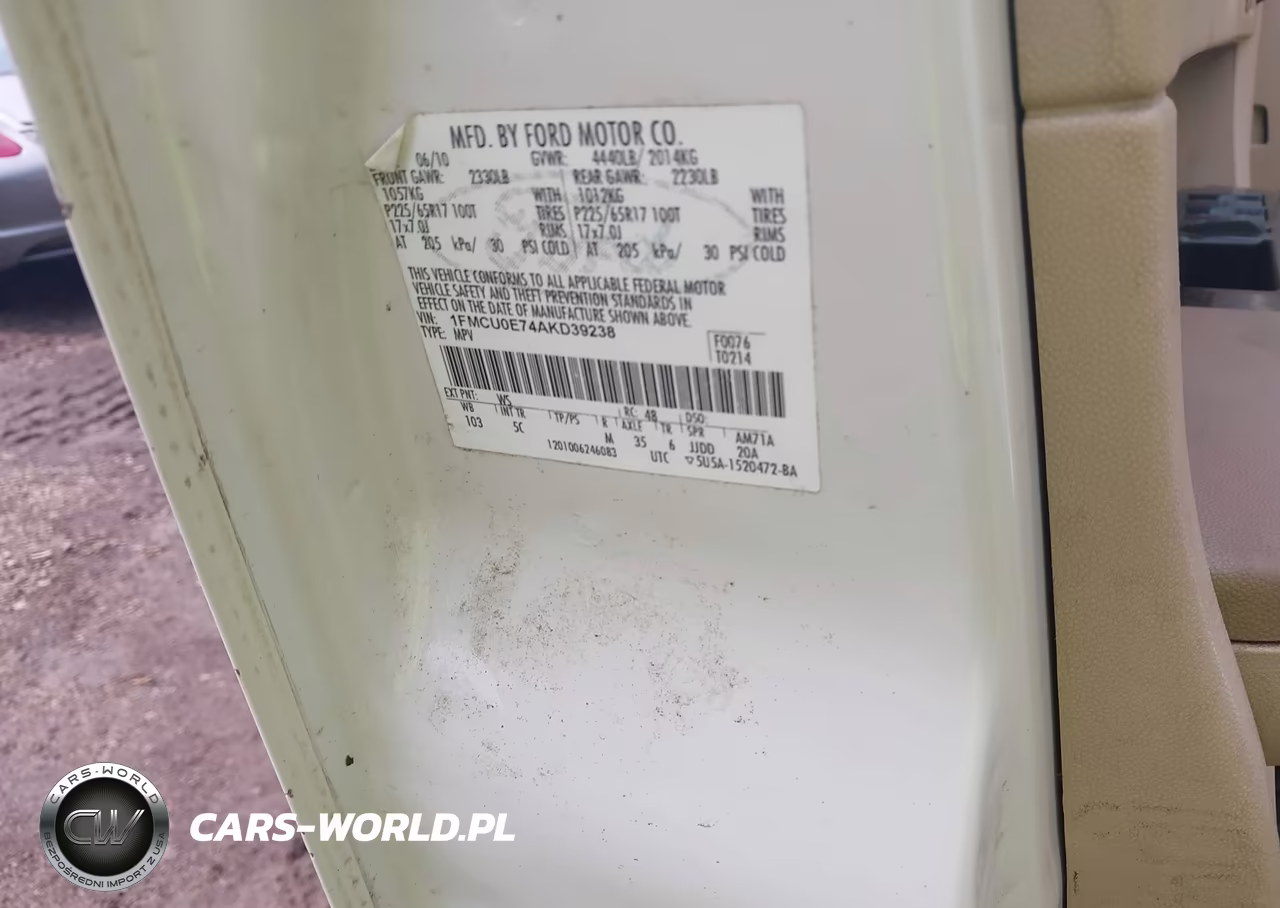 2010 Ford Escape Limited VIN:1FMCU0E74AKD39238 - 9