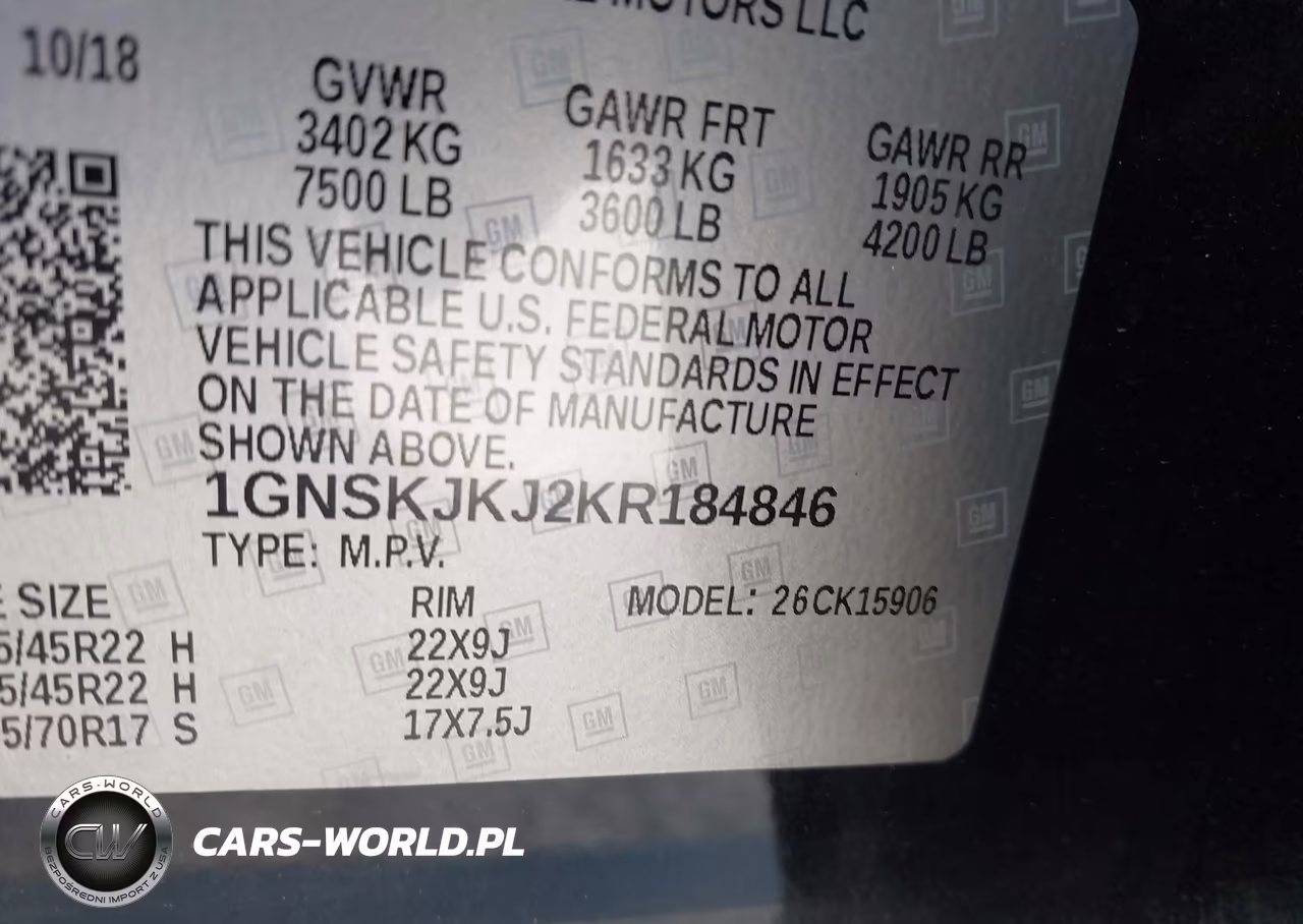 2019 Chevrolet Suburban Premier VIN:1GNSKJKJ2KR184846 - 9