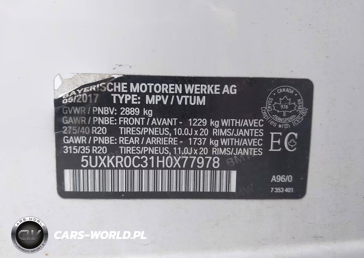 2017 BMW X5 xDrive35I VIN:5UXKR0C31H0X77978 - 9