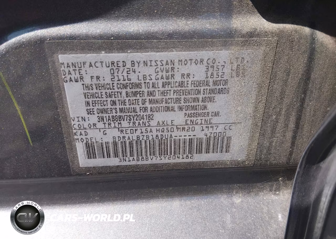 2025 Nissan Sentra S VIN:3N1AB8BV7SY204182 - 9