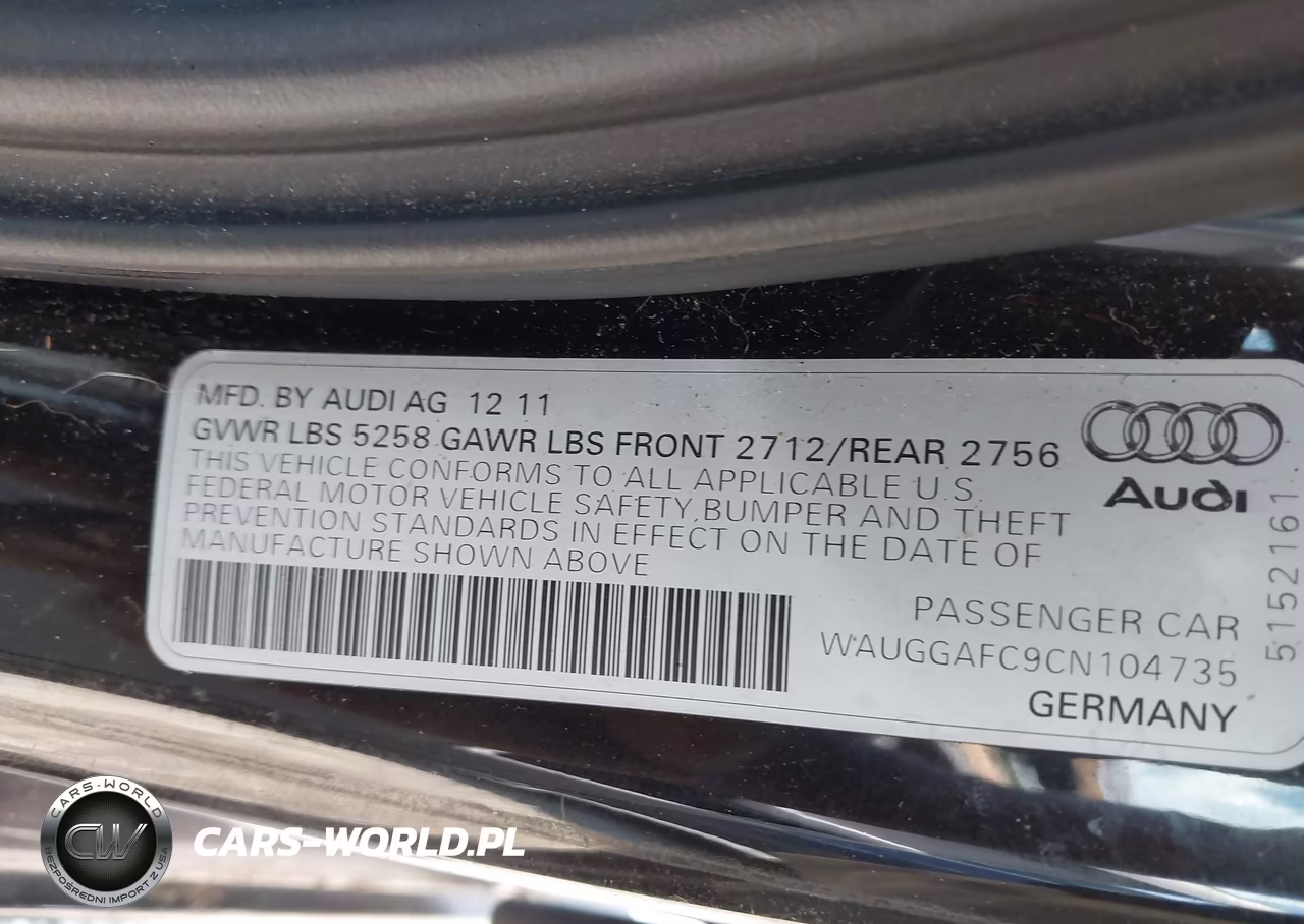 2012 Audi A6 3.0T Premium Plus VIN:WAUGGAFC9CN104735 - 9