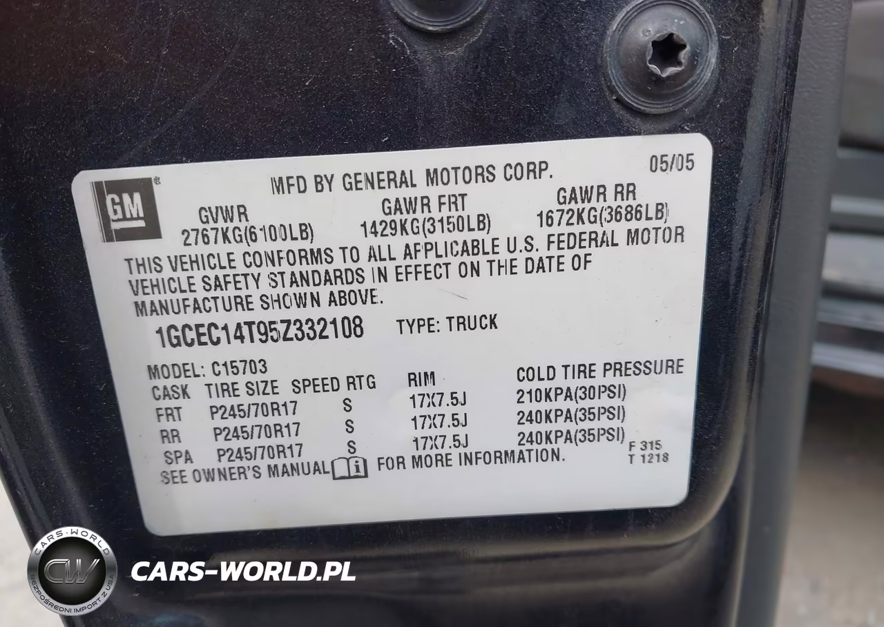 2005 Chevrolet Silverado 1500 Ls VIN:1GCEC14T95Z332108 - 9