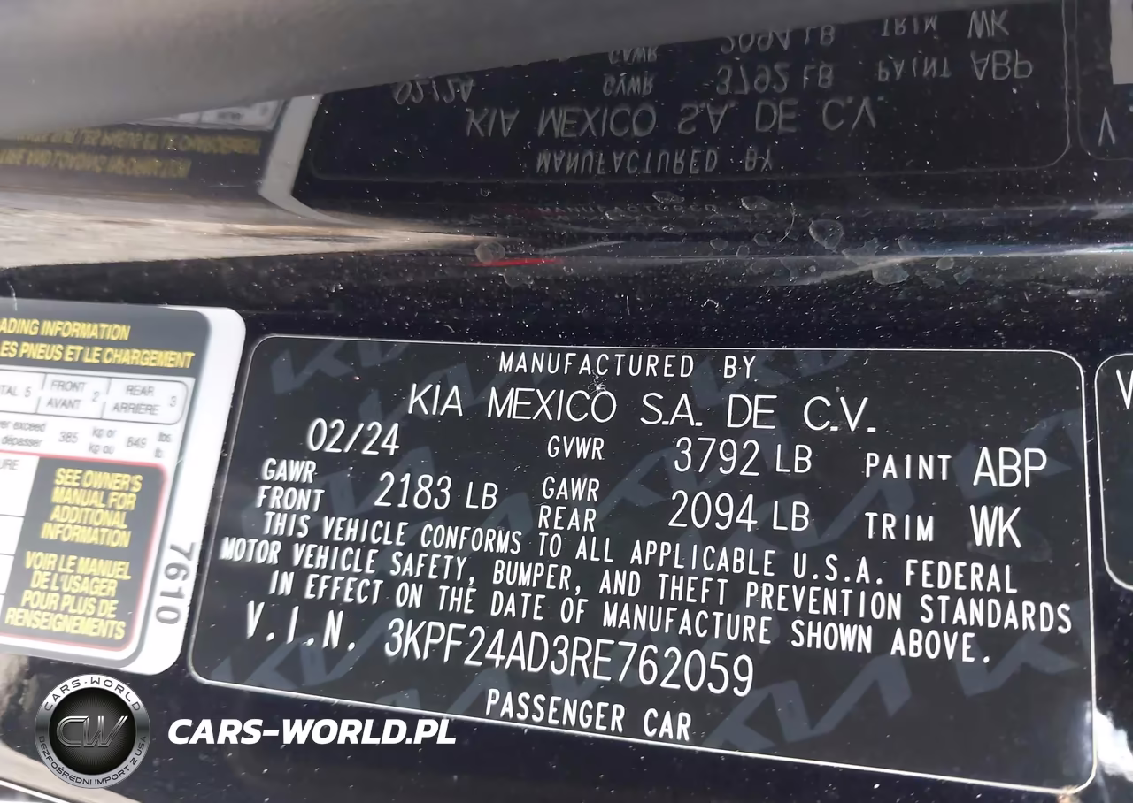 2024 Kia Forte Lxs VIN:3KPF24AD3RE762059 - 9