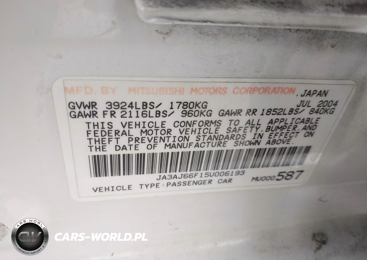 2005 Mitsubishi Lancer Ralliart VIN:JA3AJ66F15U006193 - 9