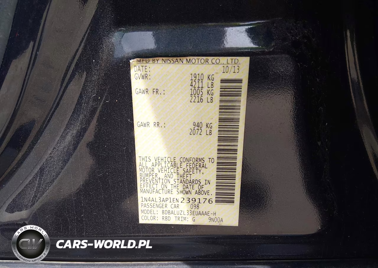 2014 Nissan Altima 2.5 Sv VIN:1N4AL3AP1EN239176 - 9