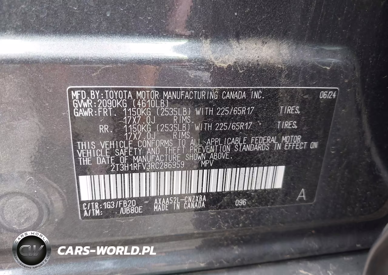 2024 Toyota Rav4 Le VIN:2T3H1RFV3RC286959 - 9