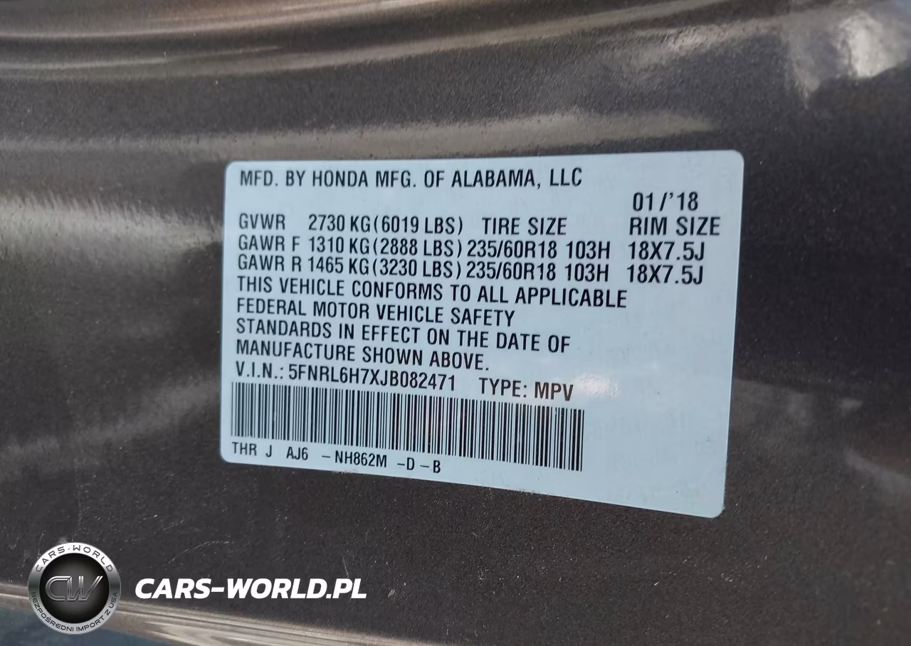2018 Honda Odyssey Ex-L VIN:5FNRL6H7XJB082471 - 9