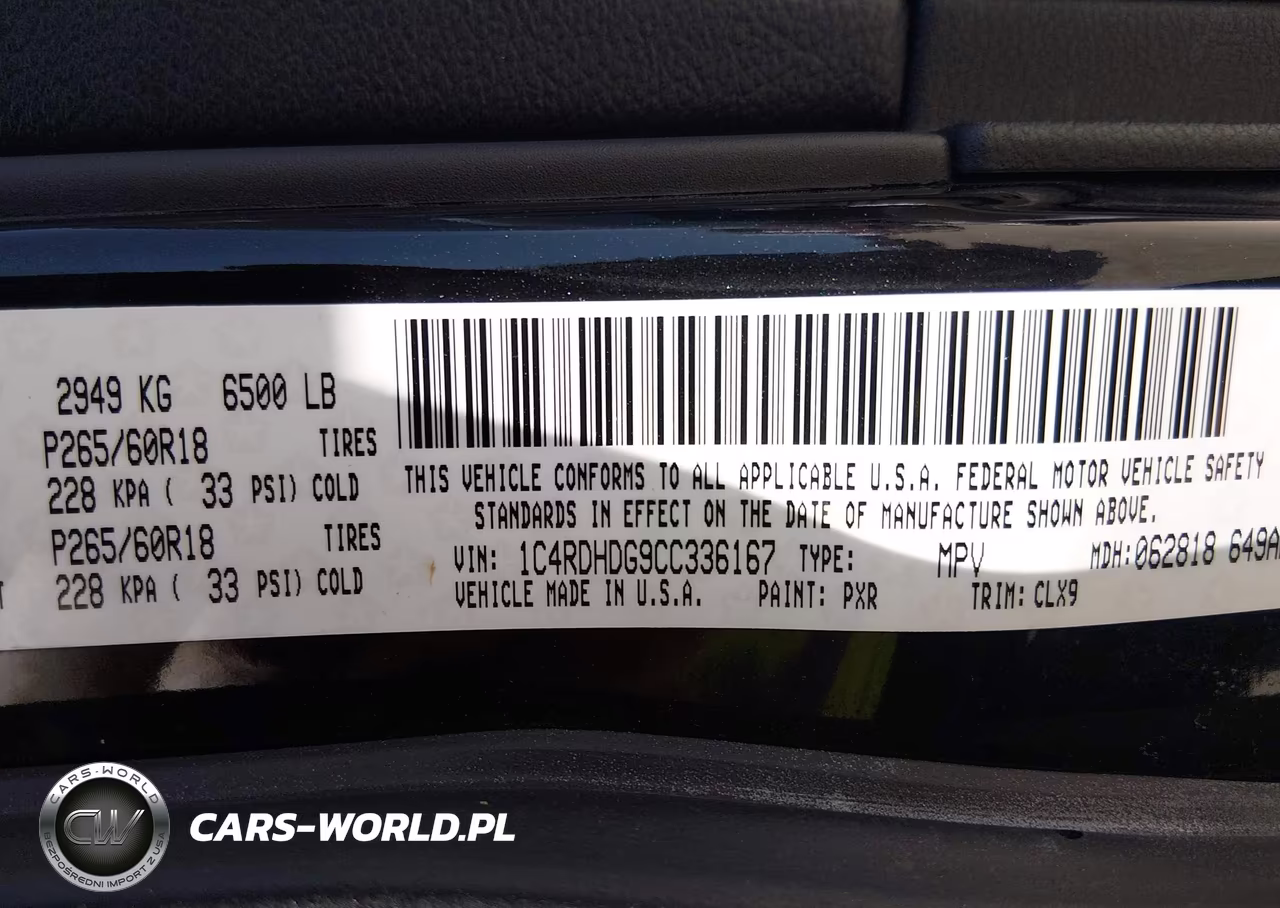 2012 Dodge Durango Crew VIN:1C4RDHDG9CC336167 - 9