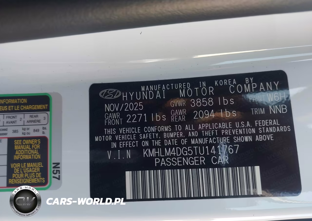 2026 Hyundai Elantra Sel Sport VIN:KMHLM4DG5TU141767 - 9