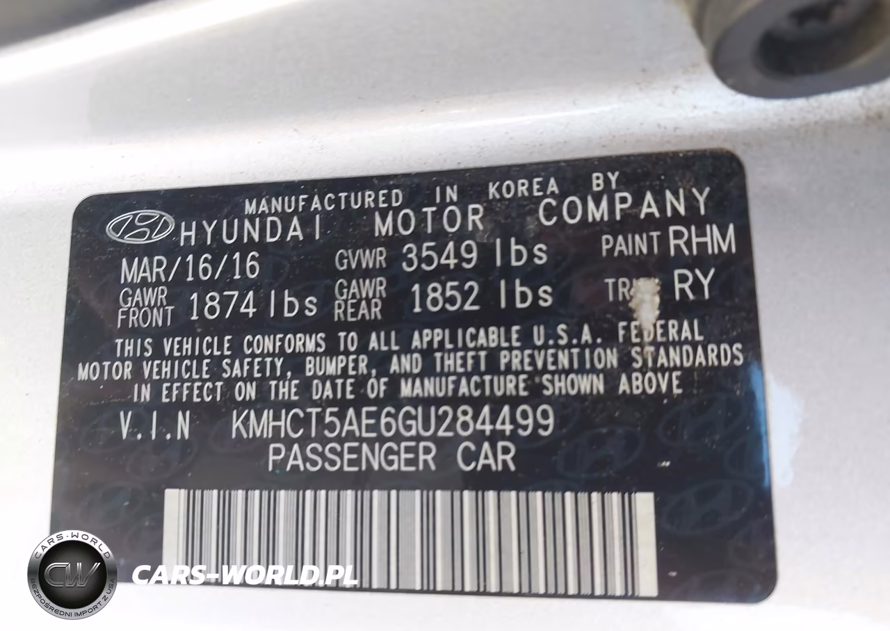 2016 Hyundai Accent Se VIN:KMHCT5AE6GU284499 - 9