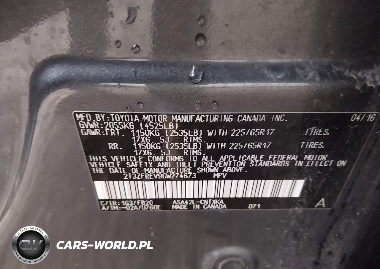 2016 Toyota Rav4 Le VIN:2T3ZFREV9GW274673 - 9