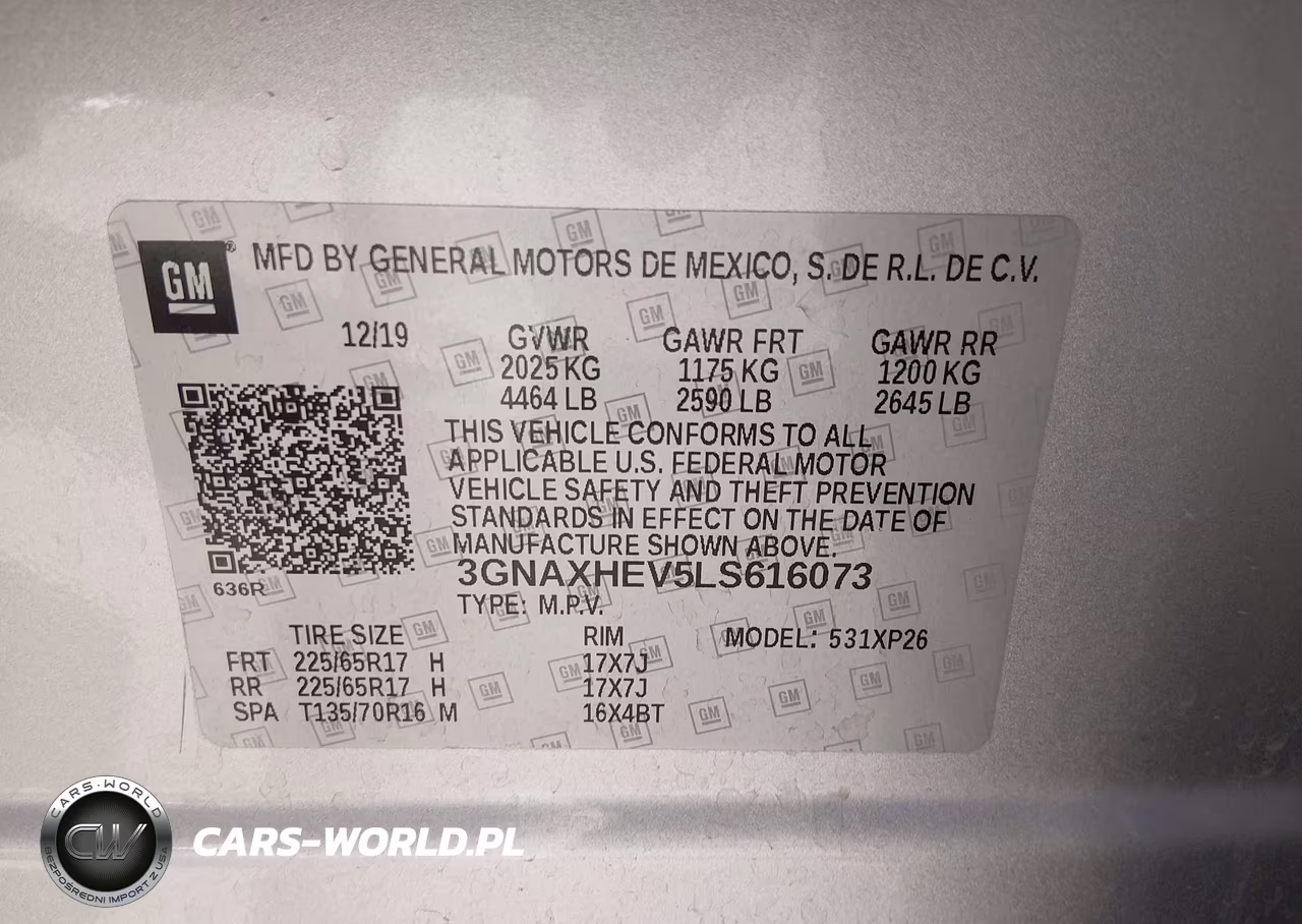 2020 Chevrolet Equinox Fwd Ls VIN:3GNAXHEV5LS616073 - 9