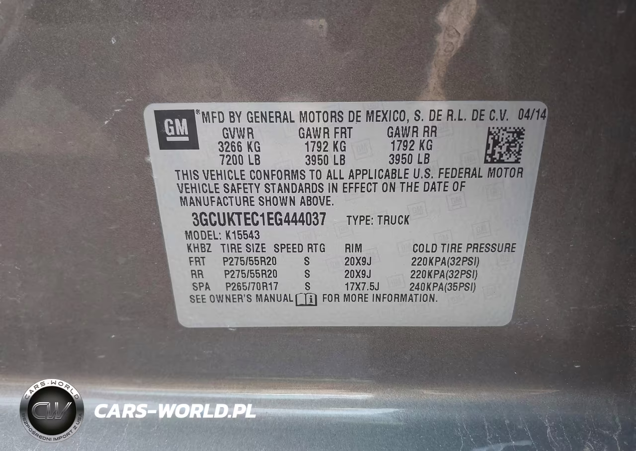 2014 Chevrolet Silverado 1500 High Country VIN:3GCUKTEC1EG444037 - 9