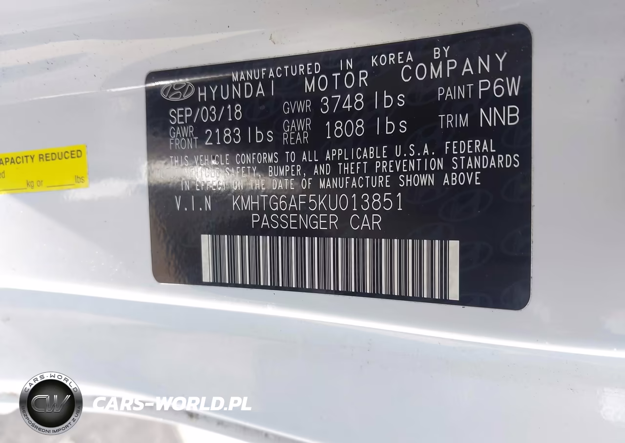2019 Hyundai Veloster 2.0 Premium VIN:KMHTG6AF5KU013851 - 9