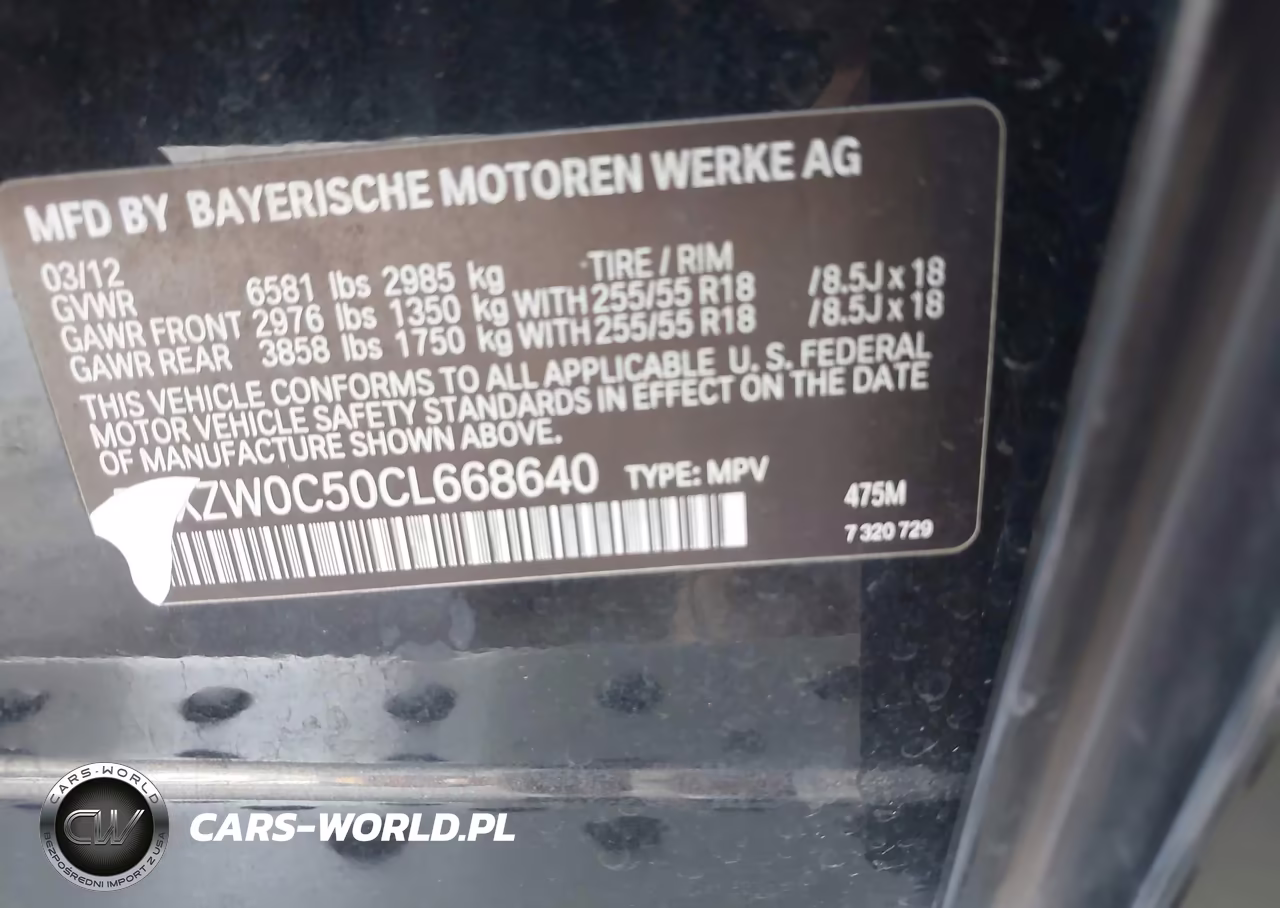 2012 BMW X5 xDrive35D VIN:5UXZW0C50CL668640 - 9