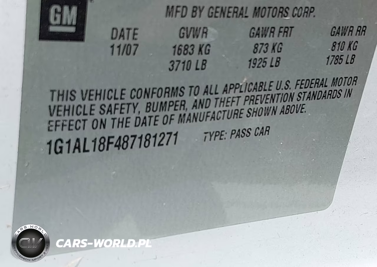 2008 Chevrolet Cobalt Lt VIN:1G1AL18F487181271 - 9