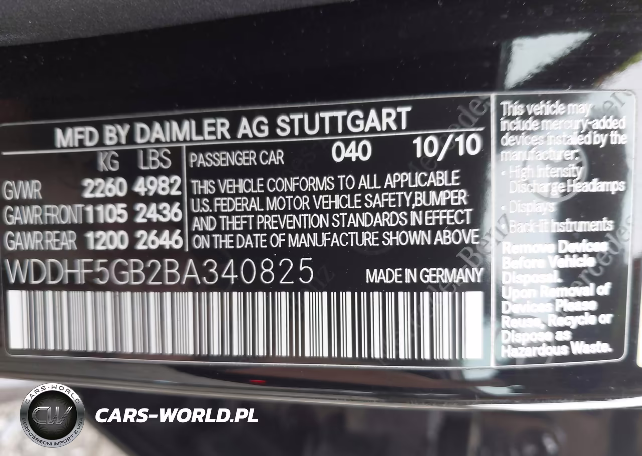 2011 Mercedes-Benz E 350 VIN:WDDHF5GB2BA340825 - 9