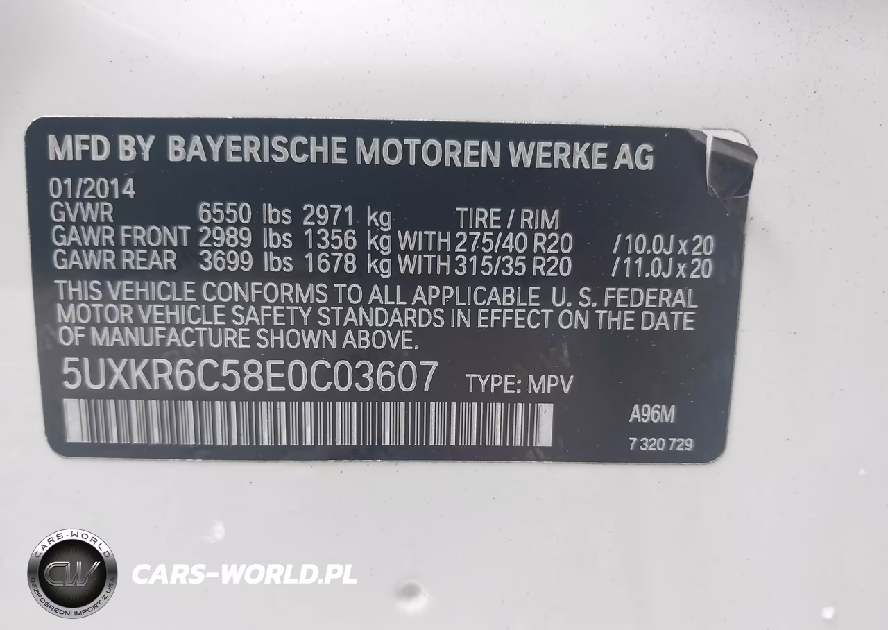 2014 BMW X5 xDrive50I VIN:5UXKR6C58E0C03607 - 9