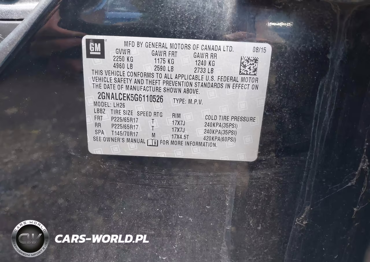 2016 Chevrolet Equinox Lt VIN:2GNALCEK5G6110526 - 9